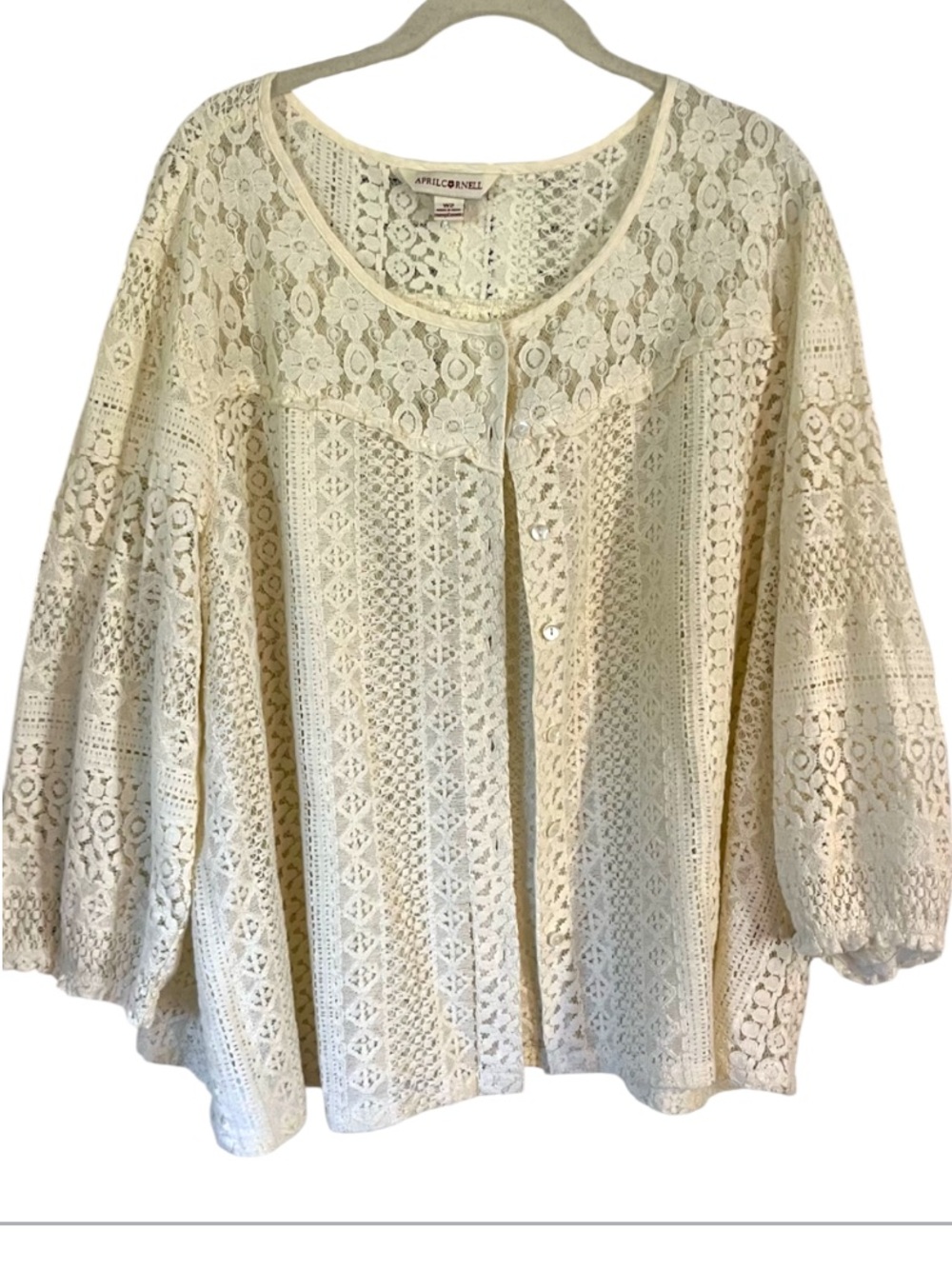 April Cornell Lace Cover up off white Sz W2